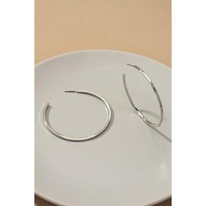 All That Glitters Decorative Rhinestone Hoop Earrings